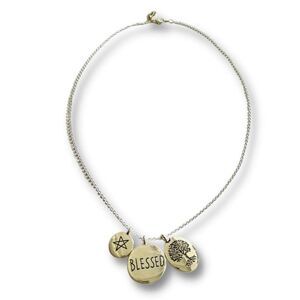 Alisa Michelle - Silver Necklace - Blessed - 3 Charms - NWT